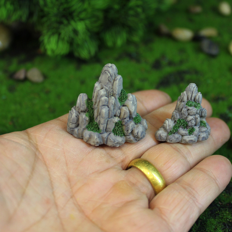 Aquarium Decoration Rock - ミニマウンテンミニチュアフェイクストーン人工丘おもちゃ盆栽装飾品妖精の庭アクセサリー家の装飾水槽の岩