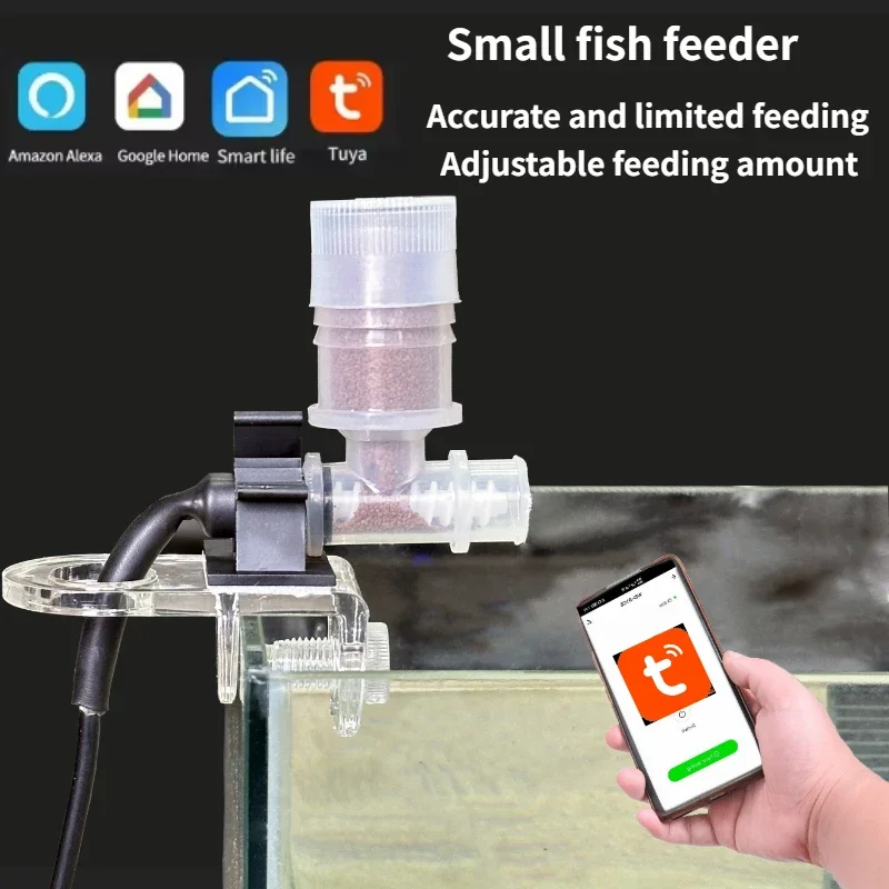 Aquarium Fish Holiday Food - 最高の自動魚フィーダー - 水族館用 WiFi スマートフィーダー、時間指定リモコン水槽フードディスペンサー魚エビ給餌