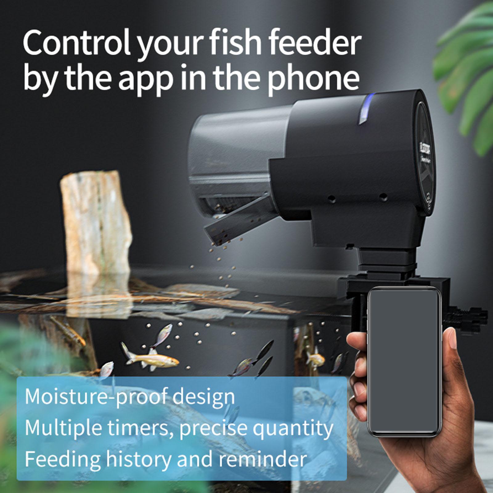 Aquarium Fish Holiday Food - 大容量WiFi自動給餌器水槽魚タンクアプリ制御インテリジェントフードディスペンサー旅行休暇用