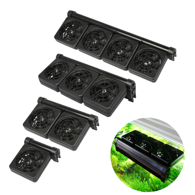 Aquarium Fish Cold Water - 1/2/3/4台の水槽ファンチラー、水温制御機能付き魚タンク冷却ファンシステム（海水・淡水・海洋タンク・池用）
