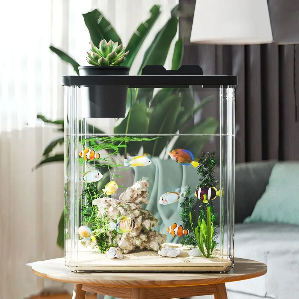 水槽デスクトップフィッシュタンクウォーターポンプ高透明フィル - Aquarium Fish In Bowl のレビューと価格