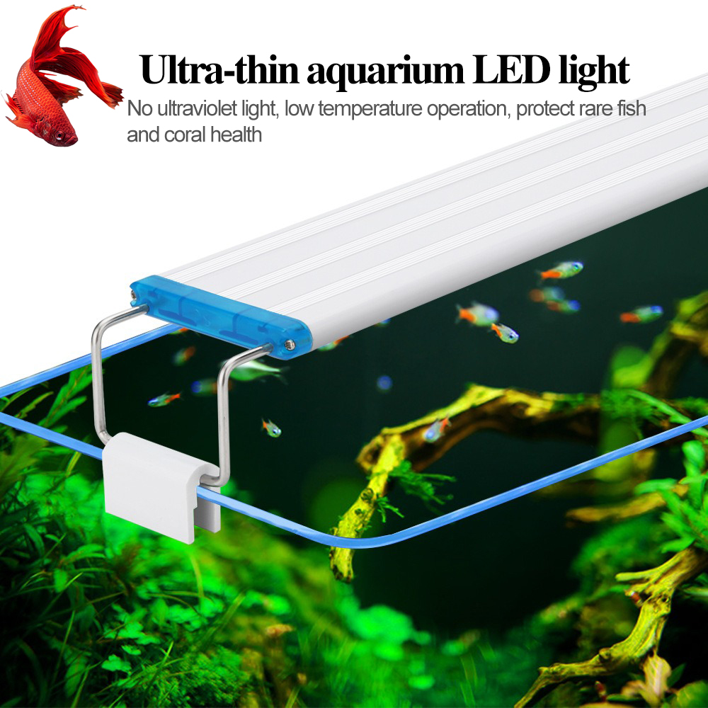 超薄型水槽ライト青白三色変化水草景観ライト水槽対応LEDライ - Aquarium Fish Elevator のレビューと価格
