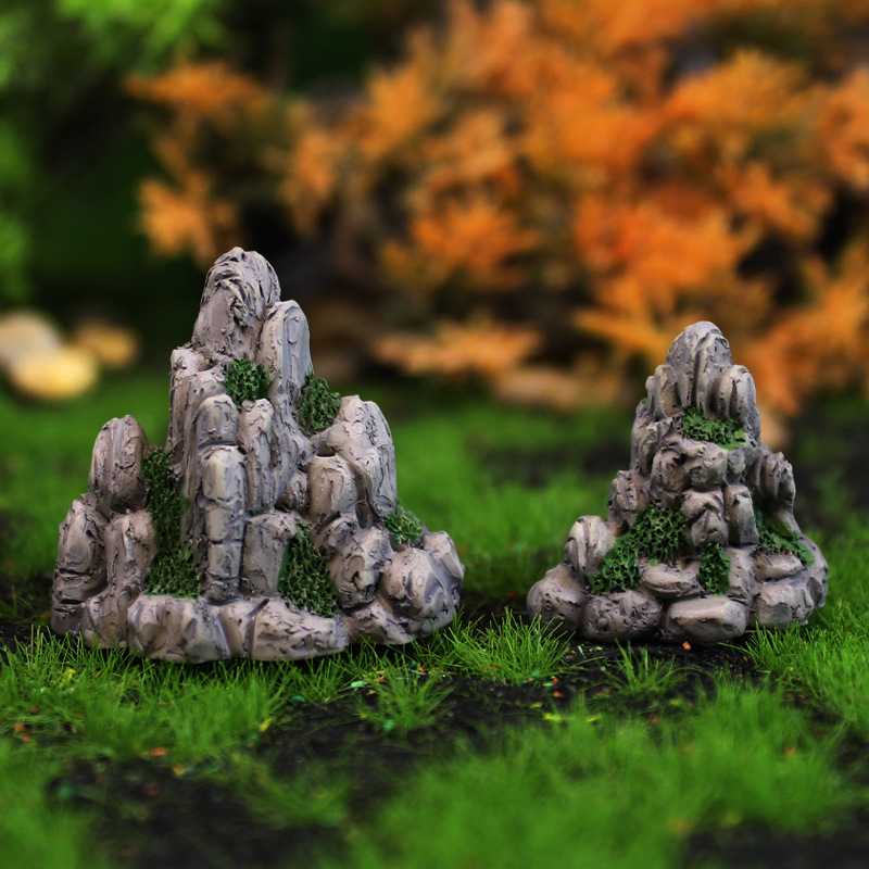 1pc 山ミニチュア偽石人工丘おもちゃ盆栽装飾品妖精の庭アク - Aquarium Decoration Rock のレビューと価格