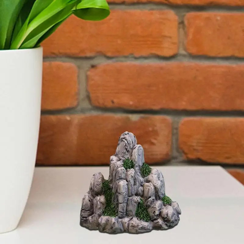 1pc 山ミニチュア偽石人工丘おもちゃ盆栽装飾品妖精の庭アク - Aquarium Decoration Rock のレビューと価格