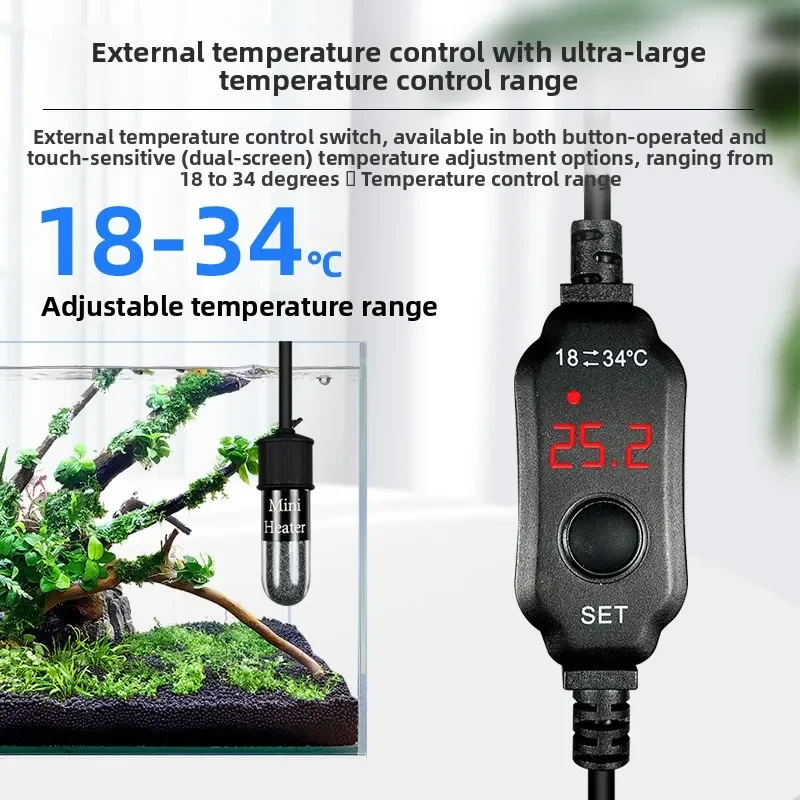 ユニバーサルミニ水槽加熱棒 魚タンクヒーター 水中サーモスタ - Aquarium Fish Cold Water のレビューと価格
