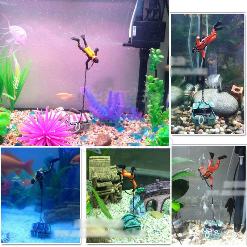 トレジャーフロッグマンアクアリウムオーナメントワールドオブタ - Aquarium Fish Of The World のレビューと価格