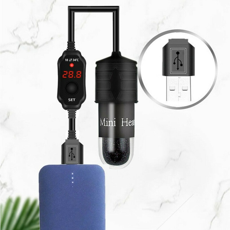 ミニ水族館の水槽ヒーター USB アダプタ加熱ロッド水中サー - Aquarium Fish Cold Water のレビューと価格