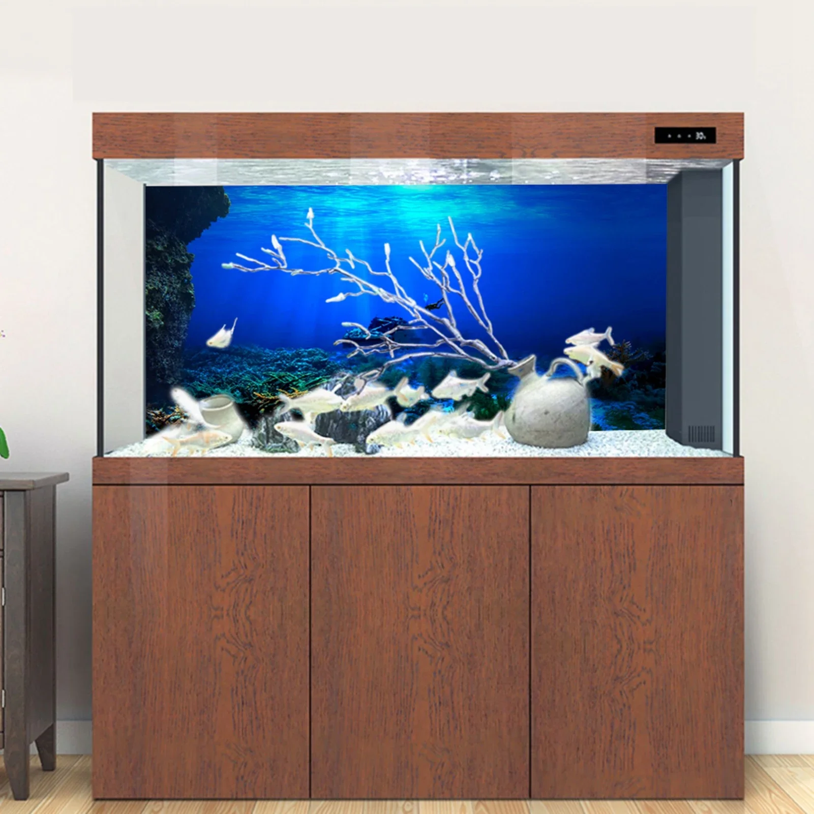 PVC 3d水中世界の水槽の背景ポスター、水中世界、風景写真 - Aquarium Fish Of The World のレビューと価格
