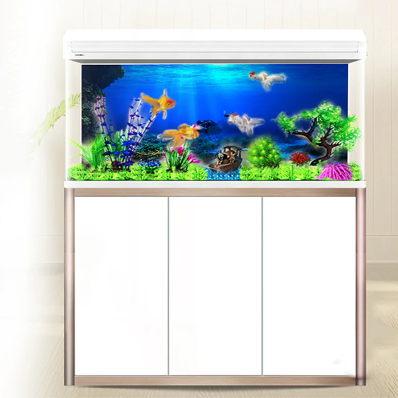 PVC 3d水中世界の水槽の背景ポスター、水中世界、風景写真 - Aquarium Fish Of The World のレビューと価格