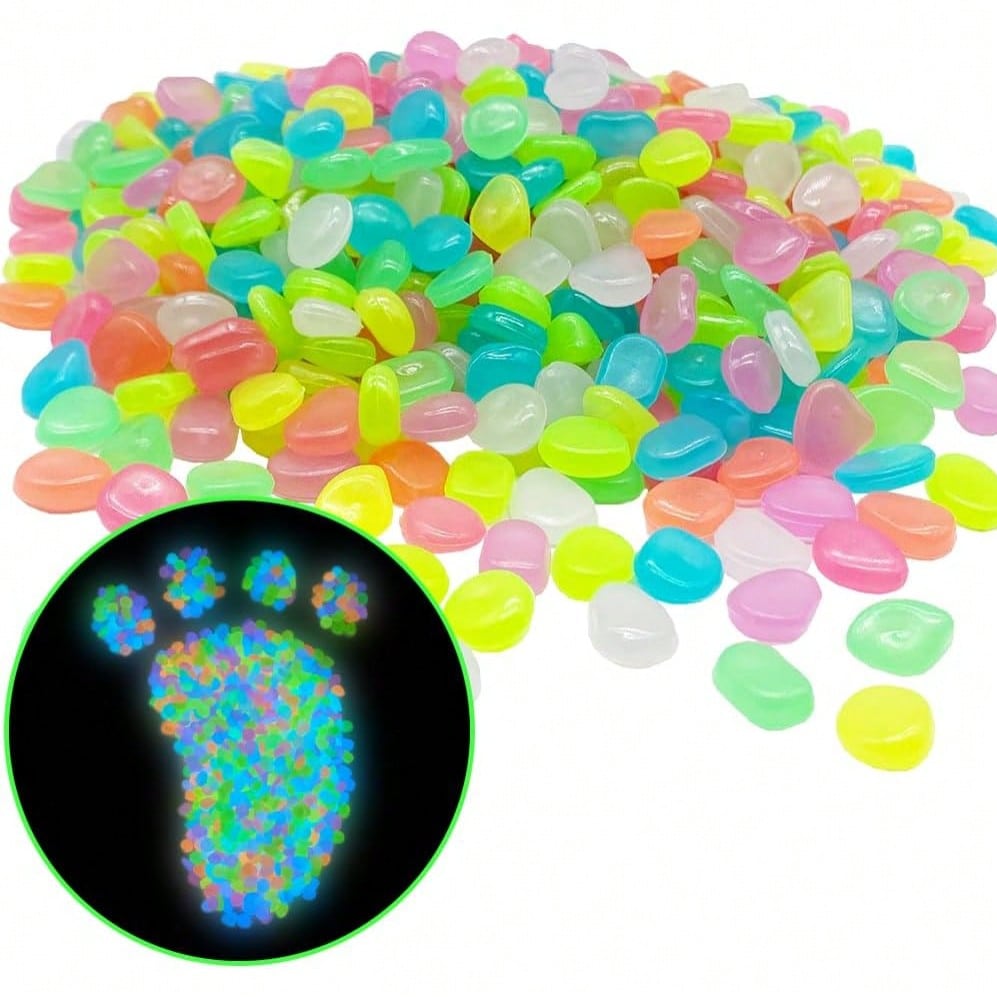 500個入りマルチカラー蓄光小石、光る石、光る岩、水槽、通路 - Aquarium Decoration Rock のレビューと価格