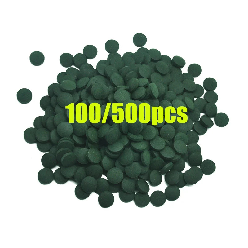 50/100/300/500 個スピルリナ錠剤螺旋状海藻濃縮 - Aquarium Fish Holiday Food のレビューと価格