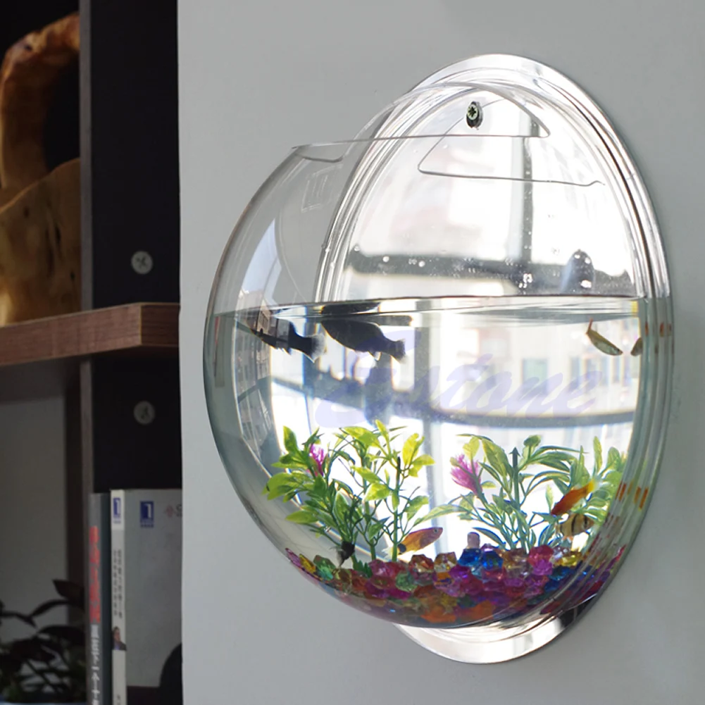 ポット壁掛けマウントバブル水族館ボウル水槽水族館家の装飾 - Aquarium Fish In Bowl のレビューと価格