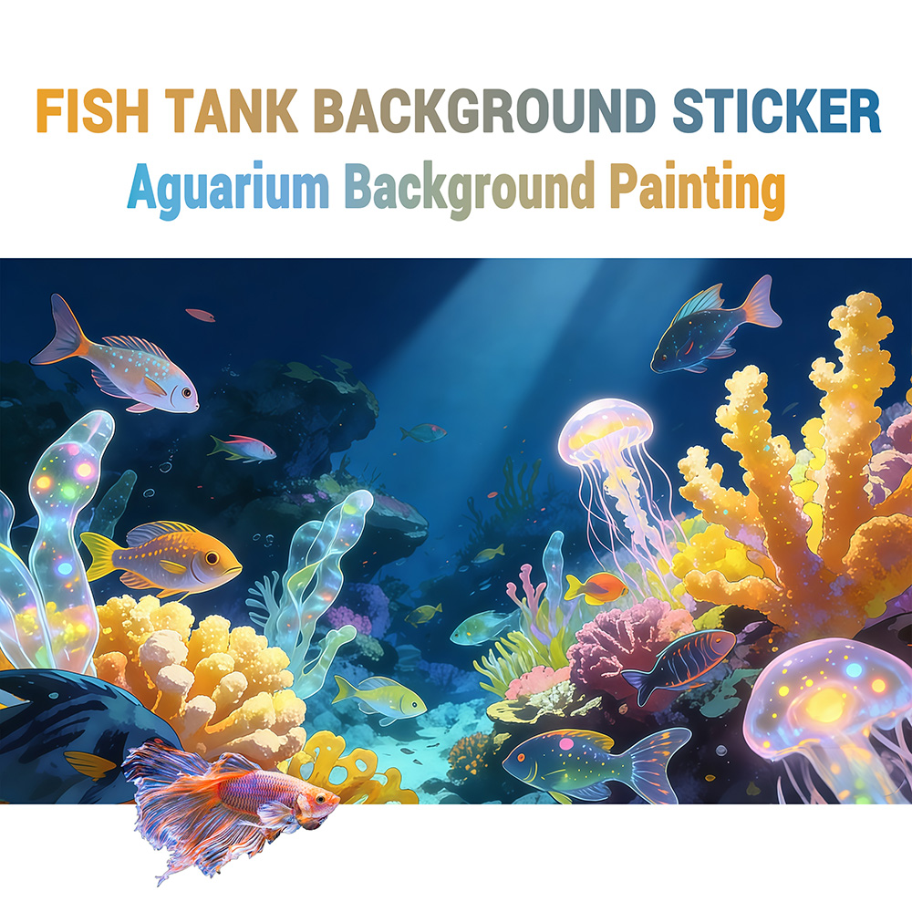 水槽の背景、魚タンク用背景、漫画の水中世界、水槽装飾、前面自 - Aquarium Fish Of The World のレビューと価格
