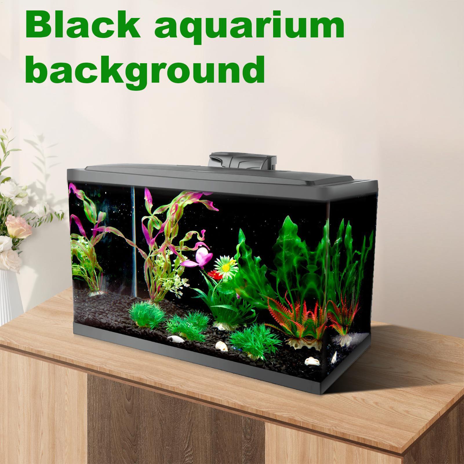 水槽背景 静電気でくっつく黒い水槽背景幕 水槽ポスター 水槽 - Aquarium Fish Elevator のレビューと価格