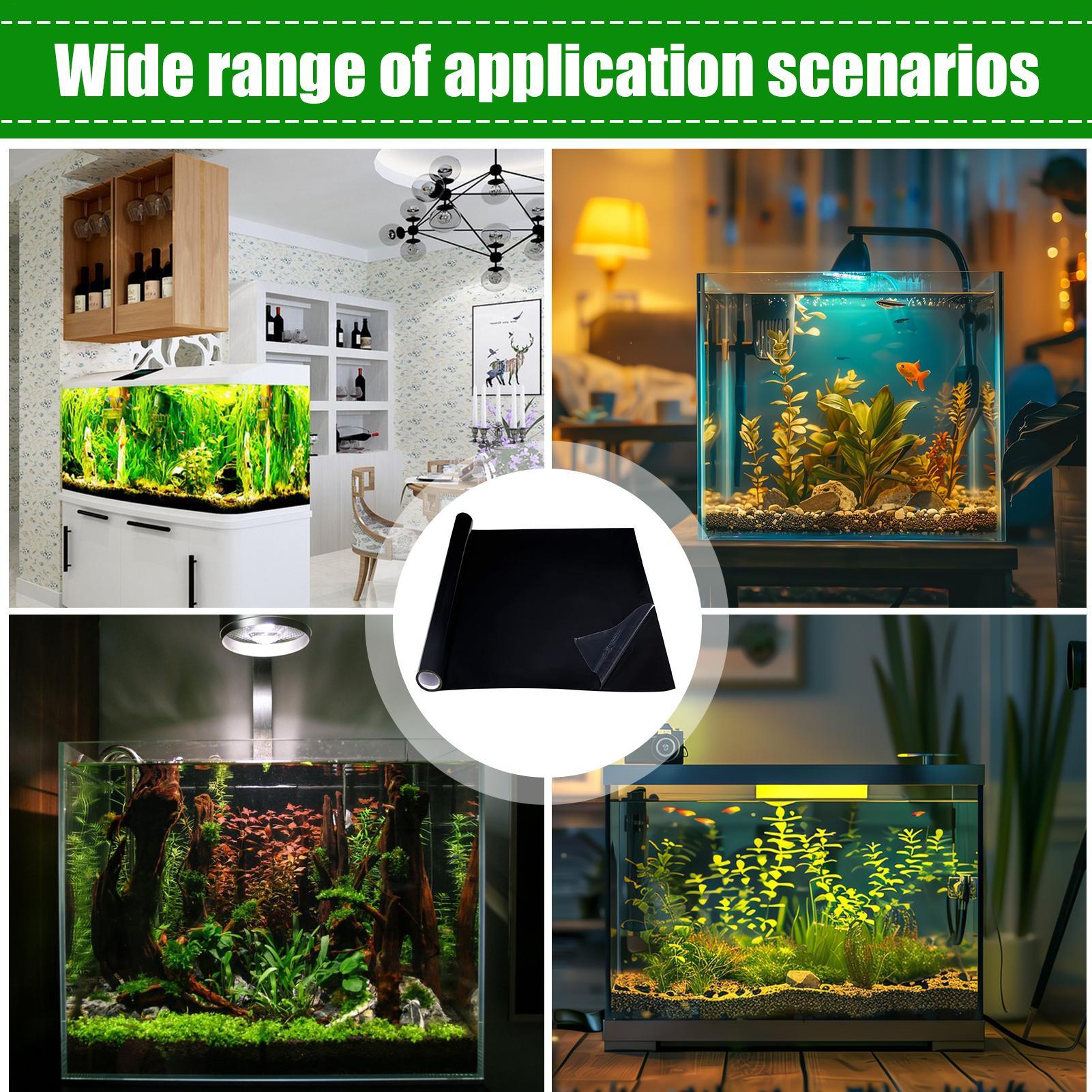 水槽背景 静電気でくっつく黒い水槽背景幕 水槽ポスター 水槽 - Aquarium Fish Elevator のレビューと価格