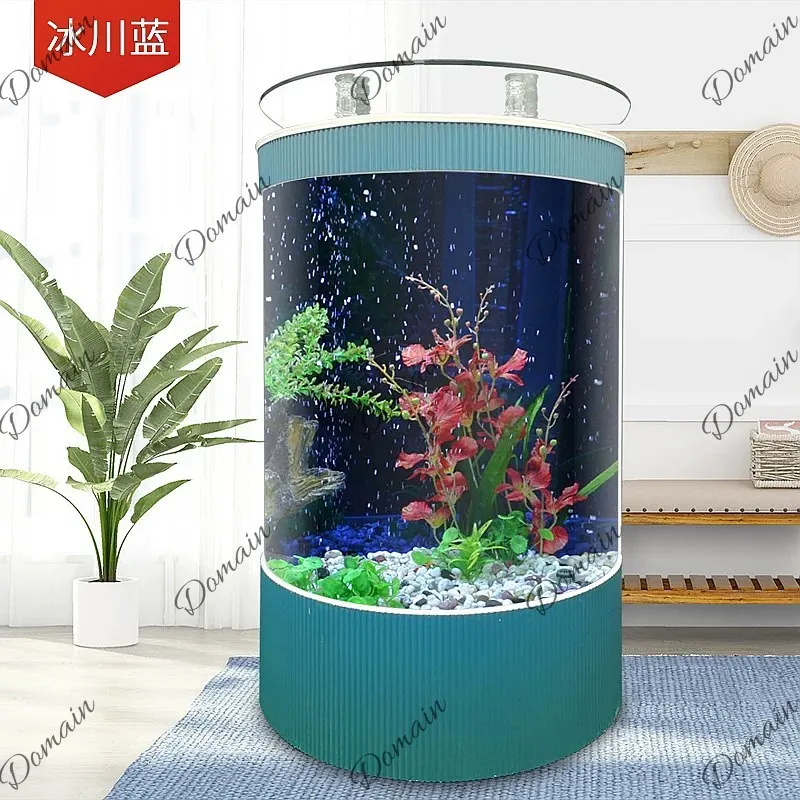 B80 半円形ヨーロッパ風リビングルーム水槽 小型家庭用エコ - Aquarium Fishland のレビューと価格