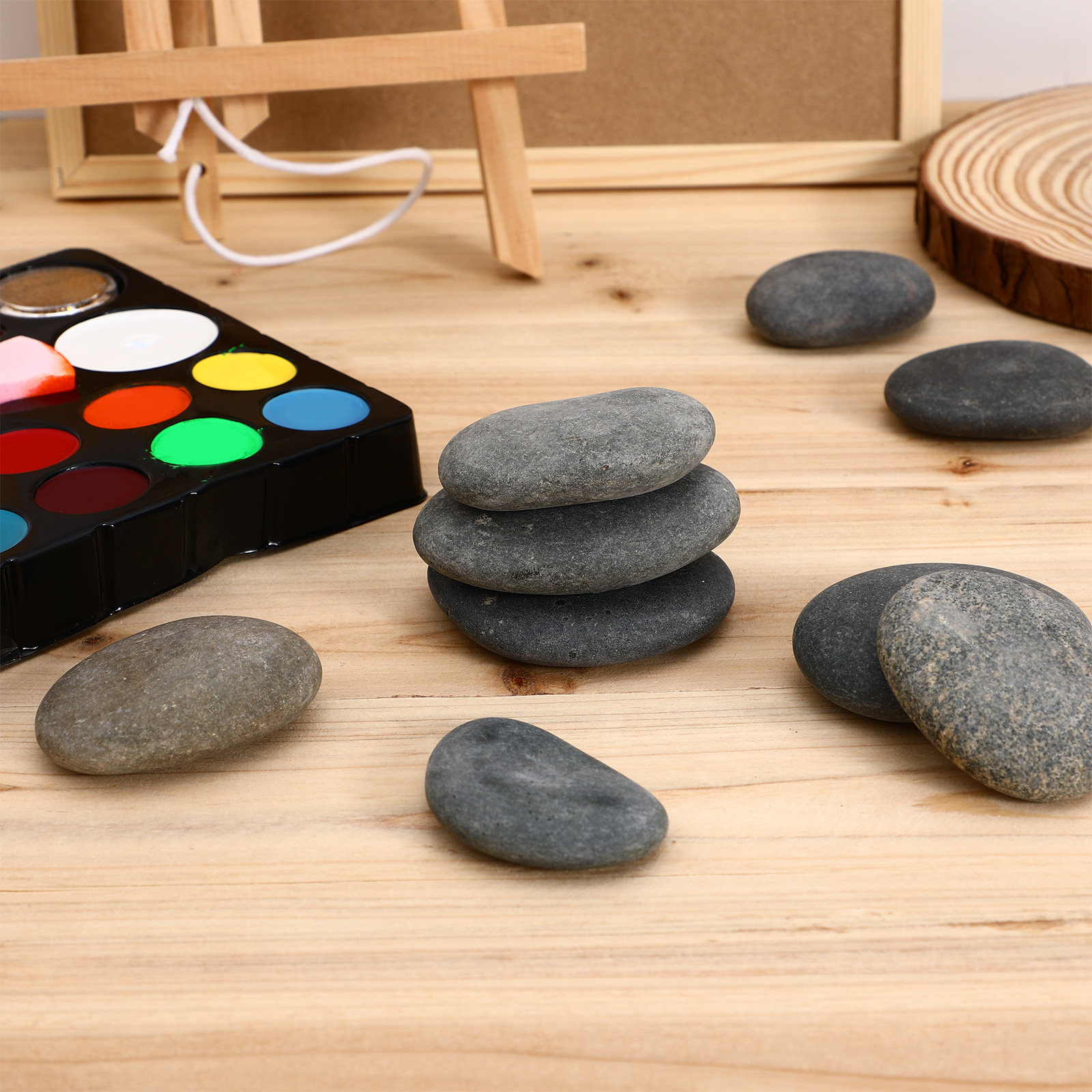9個入りペイント済み平石 DIYクラフト用川石 ペイント用石 - Aquarium Decoration Rock のレビューと価格