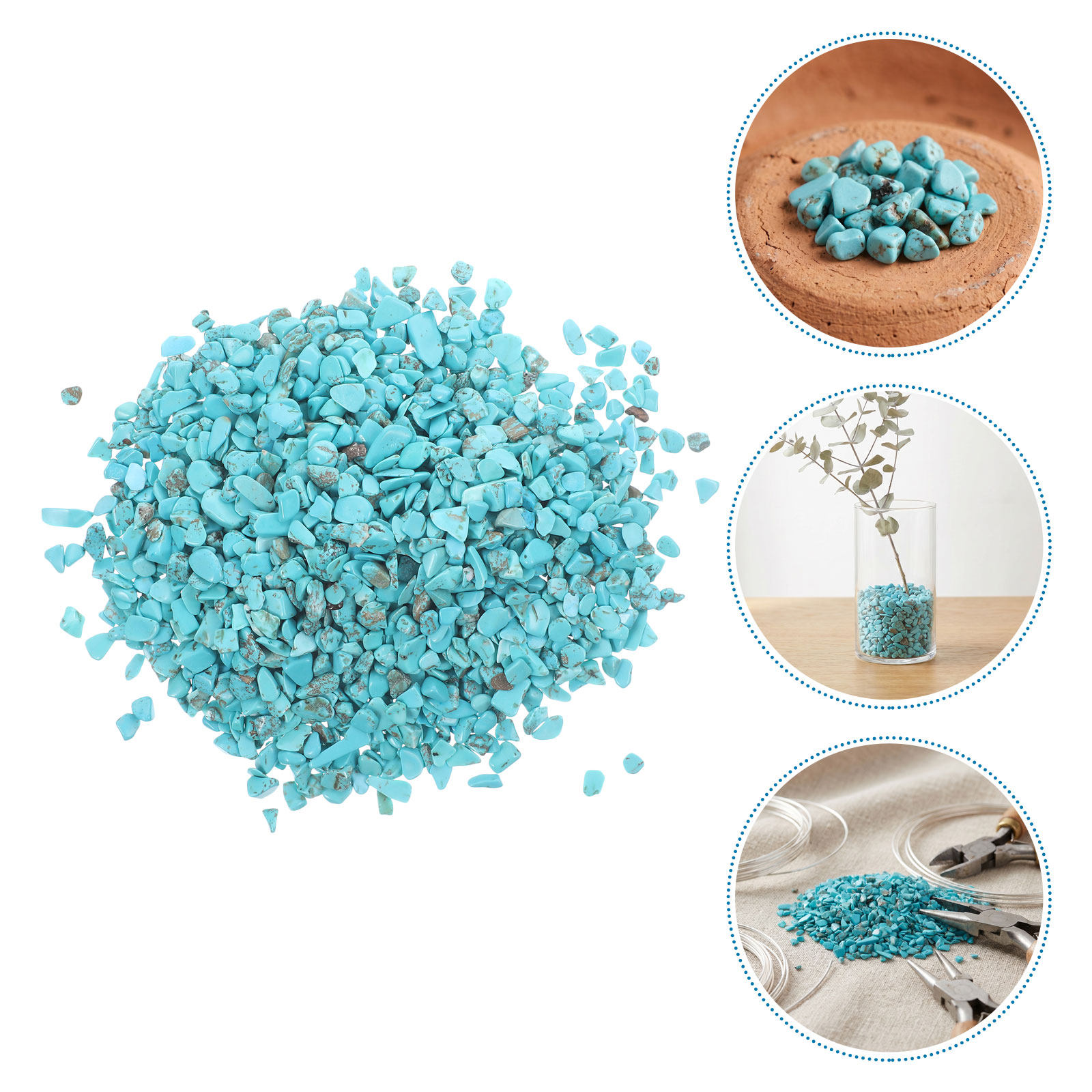 2袋入り 花瓶用ターコイズ砂利 盆栽用フィラーストーン 水槽 - Aquarium Decoration Rock のレビューと価格