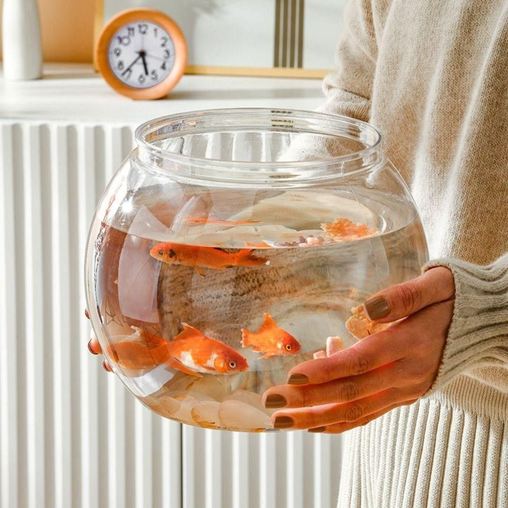新しい透明な水槽、丸型、割れない、プラスチック製、軽量、小型 - Aquarium Fish In Bowl のレビューと価格