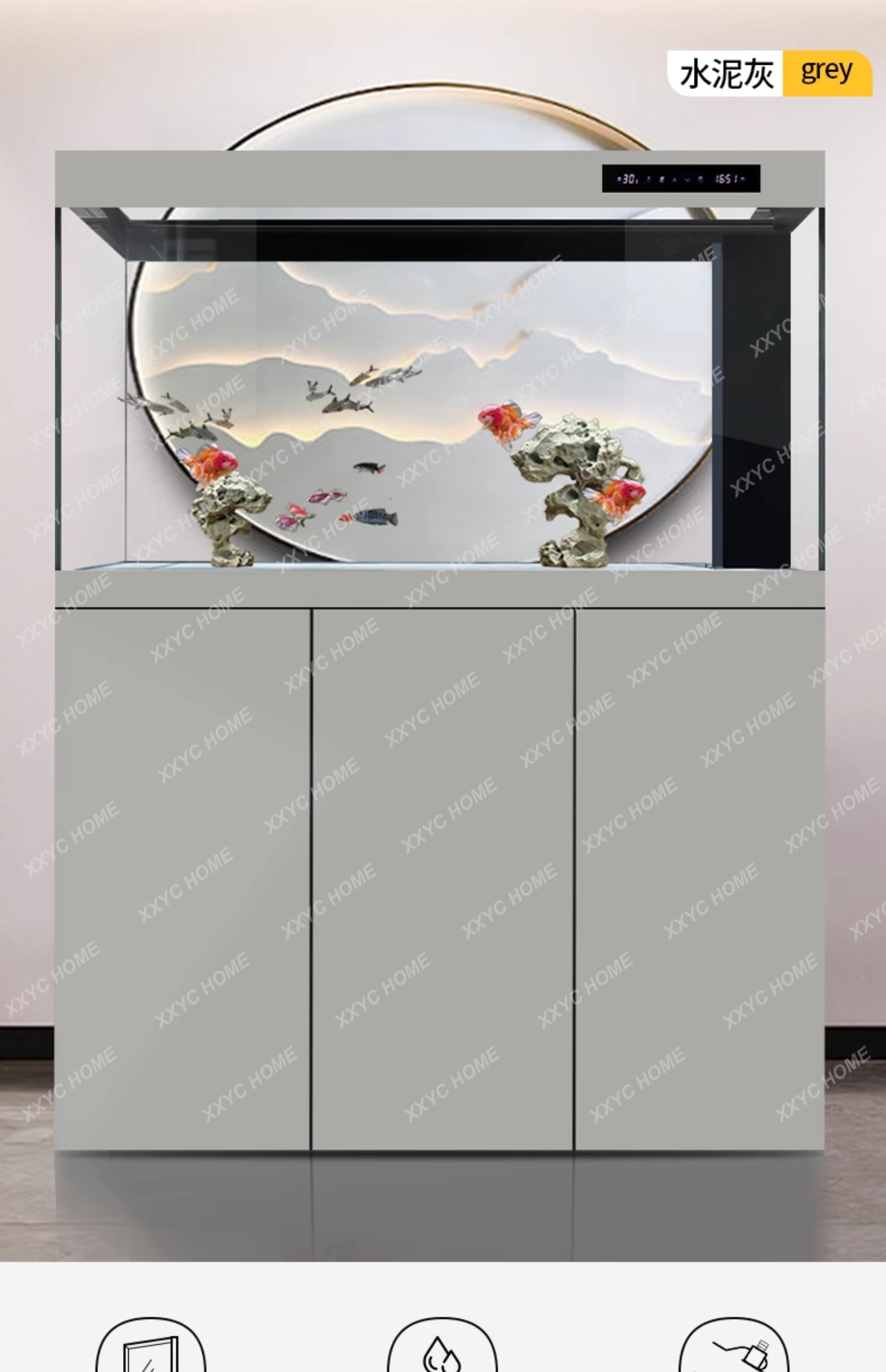 X-S 新型スマート水換え不要水槽 超透明ガラス水槽 床置き - Xchange Aquarium Fish のレビューと価格
