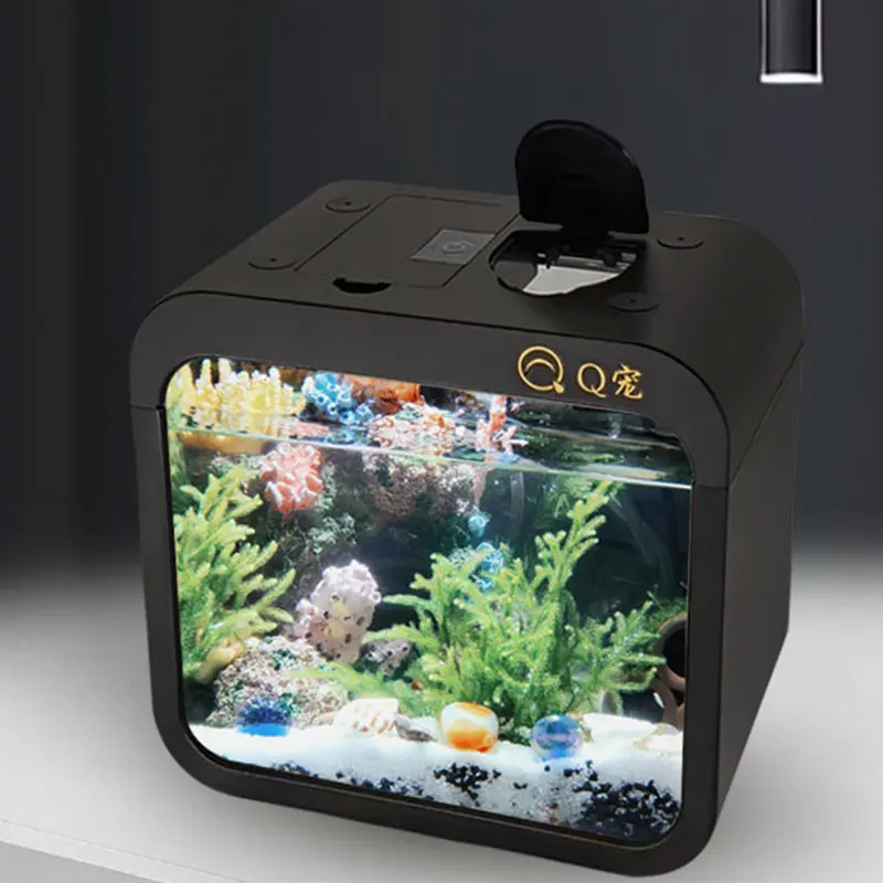 デスクトップ透明アクリル水槽プラスチック小型金魚水槽クリエイ - Aquarium Fish In Bowl のレビューと価格