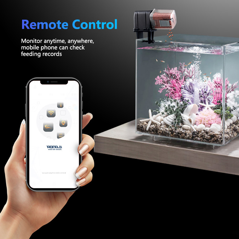 スマート WiFi 魚フィーダーリモコン水槽給餌ホリデー自動 - Aquarium Fish Holiday Food のレビューと価格