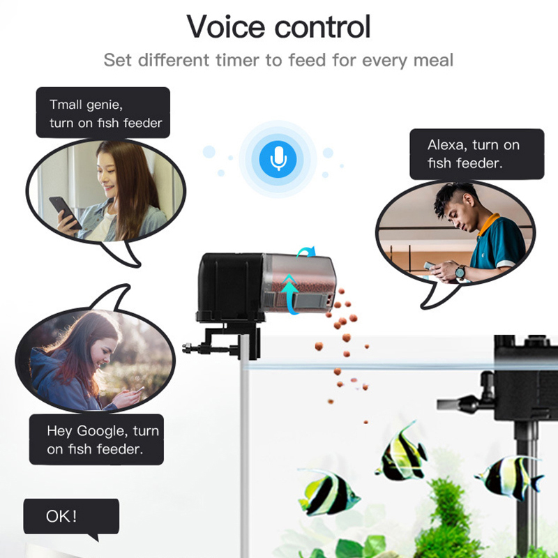 スマート WiFi 魚フィーダーリモコン水槽給餌ホリデー自動 - Aquarium Fish Holiday Food のレビューと価格