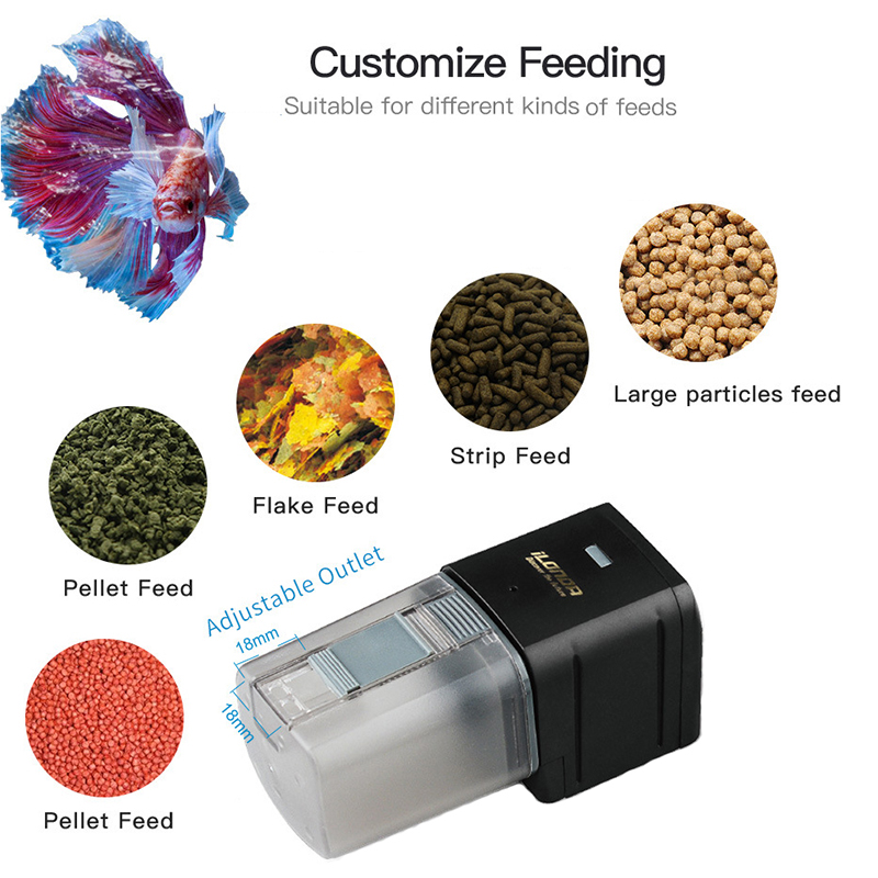 スマート WiFi 魚フィーダーリモコン水槽給餌ホリデー自動 - Aquarium Fish Holiday Food のレビューと価格