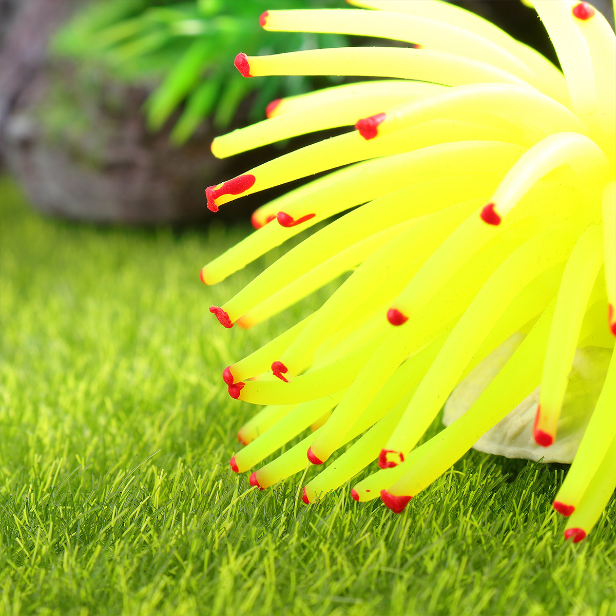 シミュレーションウニ 黄色いリアルなサンゴ装飾 魚水槽の飾り - Aquarium Fish Yellow のレビューと価格